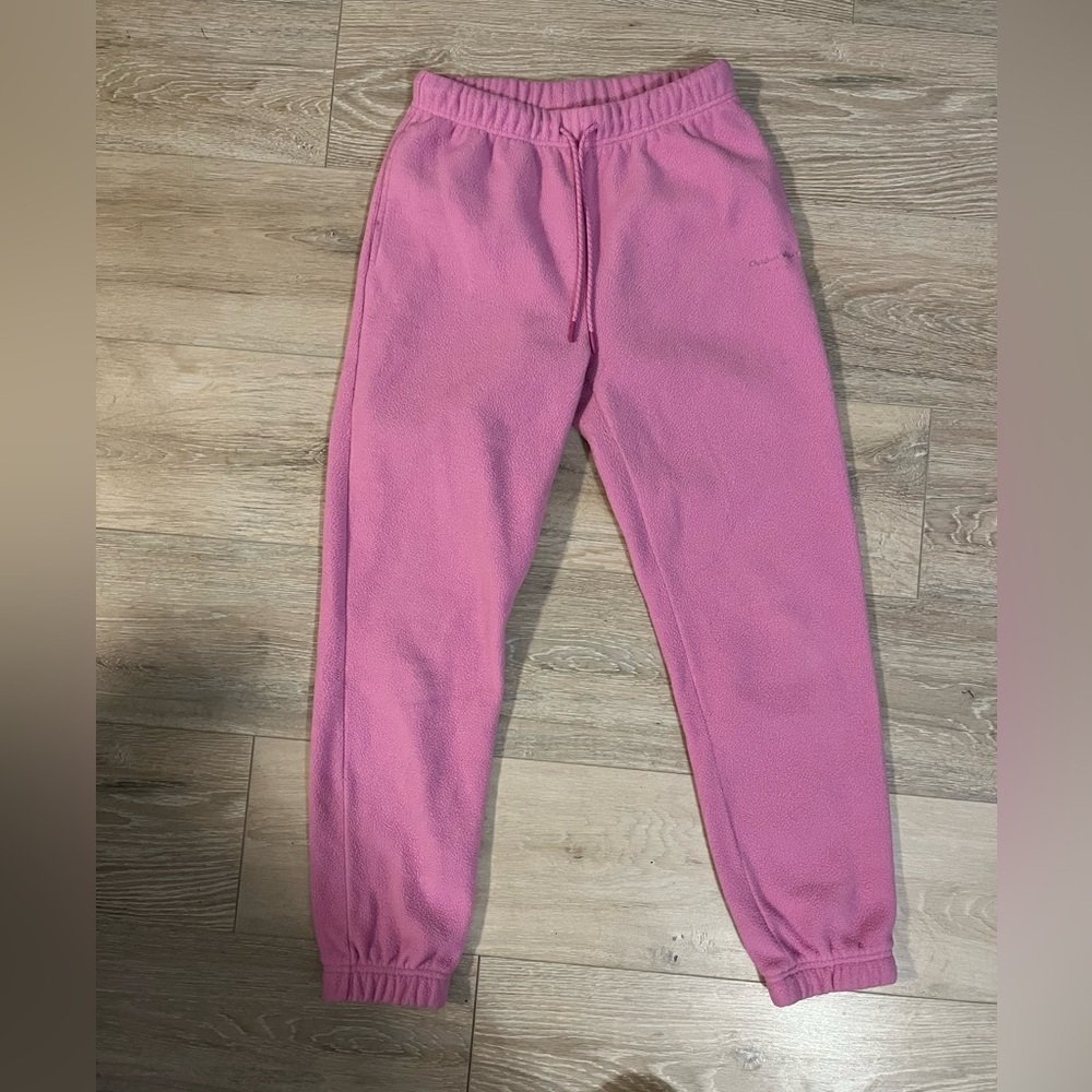 Outdoor Voices women’s fleece  Pink Sweatpants size small oversized